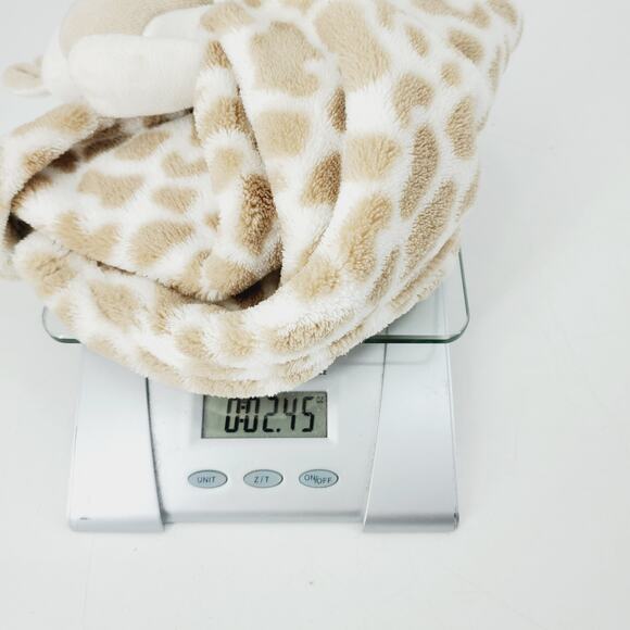 Brown White Giraffe Plush Lovey Security Blanket 2016 4" x 6" SL Home Fashions - Picture 7 of 7